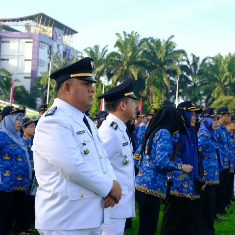 Upacara Peringatan Hari Jadi Kota Medan ke-432 Tahun di Stadion Mini USU (1 Juli 2022).