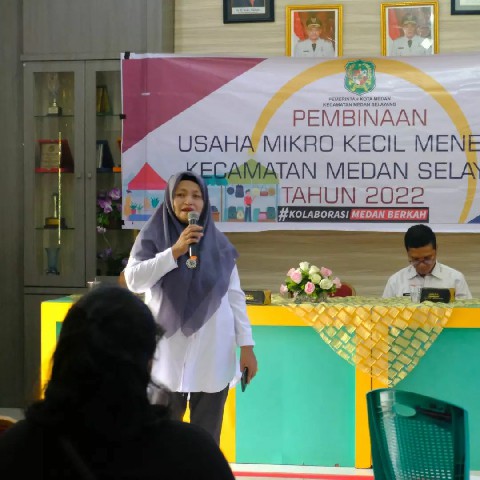 Pembinaan Usaha Mikro Kecil Menengah di Aula Kantor Kecamatan Medan Selayang Tahun 2022.