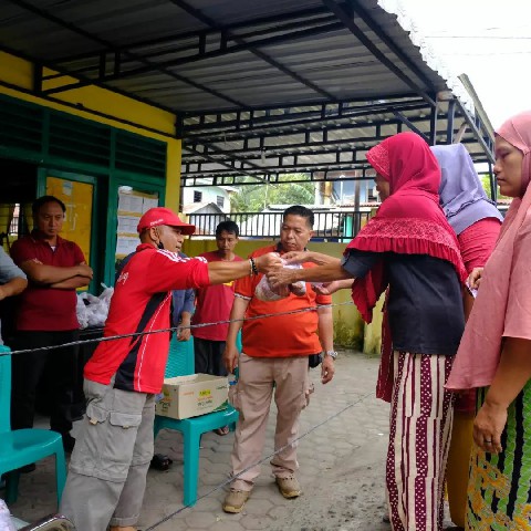 Pemotongan hewan qurban di Kantor Kecamatan Medan Selayang (10 Juli 2022).